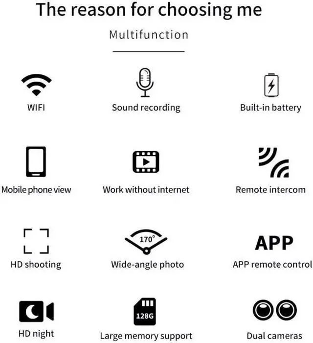 Alt view image 5 of 7 - D3 HD 4K Dual Lens Wifi Camera Mobile Phone Wireless Remote Two Way Intercourse Monitoring Camera