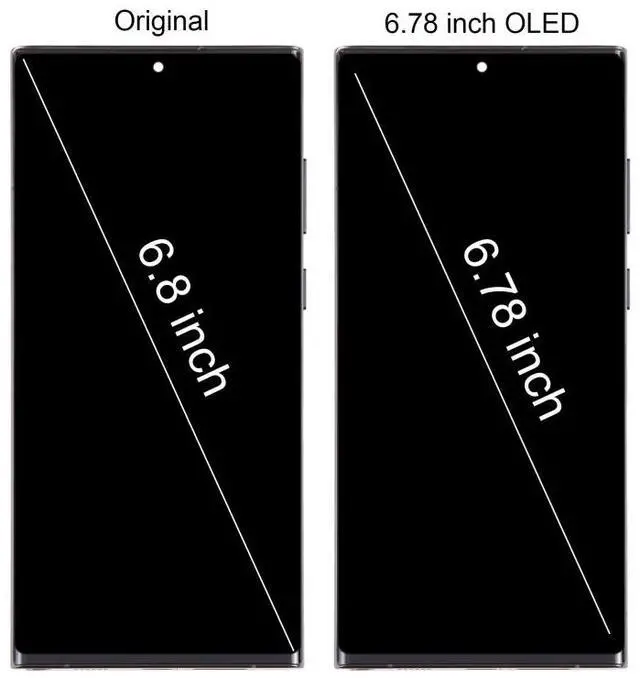 Alt view image 2 of 7 - For Samsung Galaxy S22 Ultra 5G SM-S908U US Edition 6.78 inch OLED LCD Screen Digitizer Full Assembly with Frame (Black)