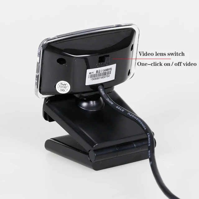 Alt view image 3 of 7 - Aoni C11 720P 150-degree Wide-angle Manual Focus HD Computer Camera with Microphone