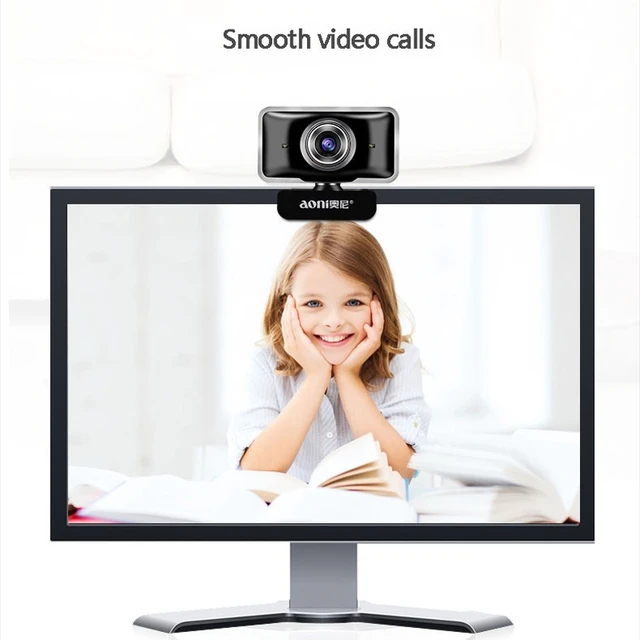Alt view image 4 of 7 - Aoni C11 720P 150-degree Wide-angle Manual Focus HD Computer Camera with Microphone