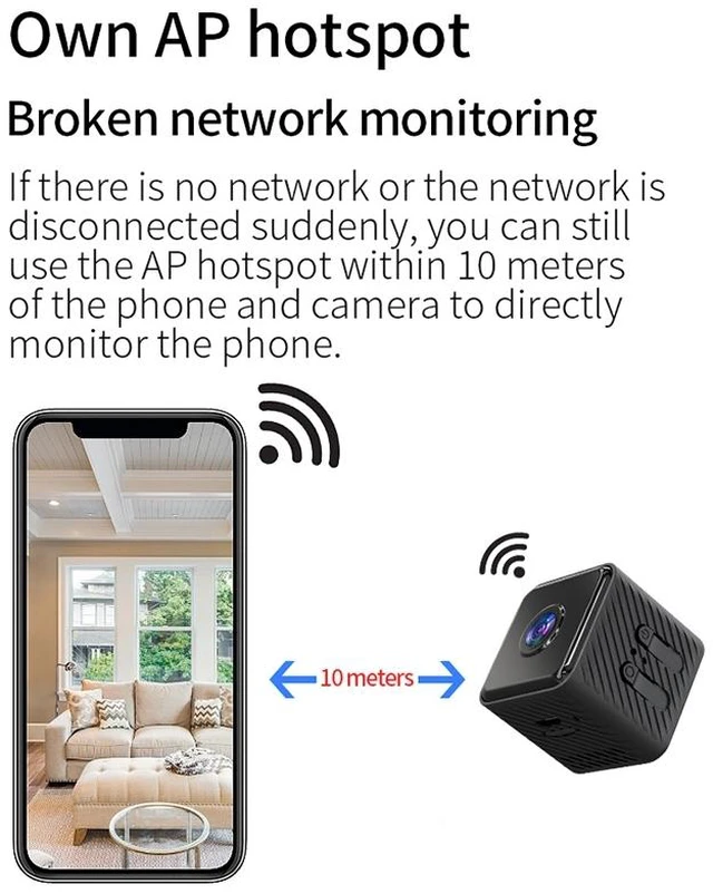 Alt view image 5 of 7 - X2 Smart HD Mini WiFi Camera Support Night Vision & Motion Detection & TF Card