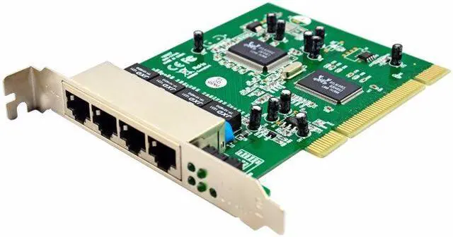 Main image of PCI 4 Port RJ45 Quad 10Mbps/100Mbps Fast Ethernet Switch Board card 0.4Gbps