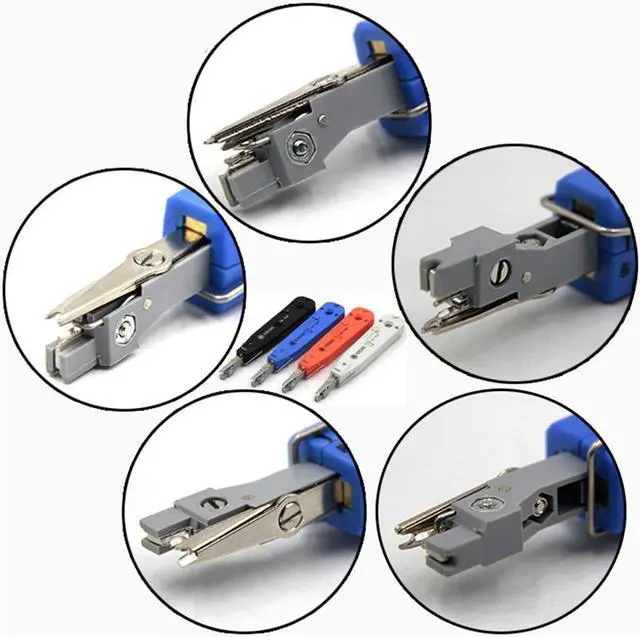 Alt view image 2 of 3 - 4PCS Portable KRONE LSA-Plus Punch Down Tool Kit For Telecom Phone Wire RJ11 Ethernet LAN Network Cat5 RJ45 Cable