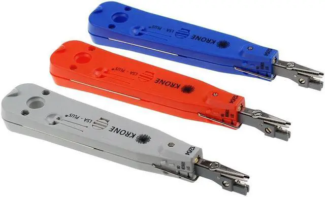 Alt view image 3 of 7 - 3PCS Portable KRONE LSA-Plus Punch Down Tool Kit For Telecom Phone Wire RJ11 Ethernet LAN Network Tool Pliers Cat5 RJ45 Cable 18cm Long