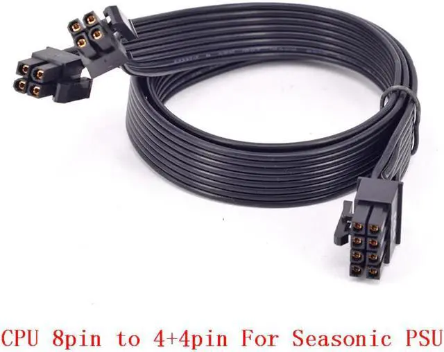 Main image of CPU 8pin to 4+4pin Power Supply Cable ATX 12V P4 to P8 for Seasonic KM3 Series X-750 X-850 SS-1050XP3 SS-1200XP3 M12II Evo Series 520 620 650 750 850 Snow Silent 750 1050 FOCUS PLUS Gold SSR-850FX