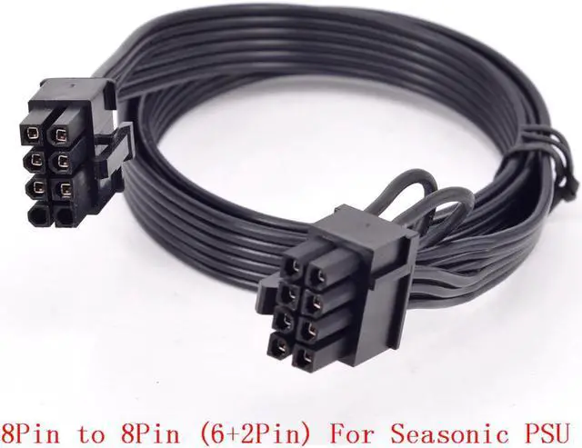 Main image of PCIe 8pin to 8pin (6+2Pin) Power Supply Cable GPU For Seasonic PSU KM3 Series X-750 X-850 SS-1050XP3 SS-1200XP3 M12II Evo Series 520 620 650 750 850 Snow Silent 750 1050 FOCUS PLUS Gold SSR-850FX