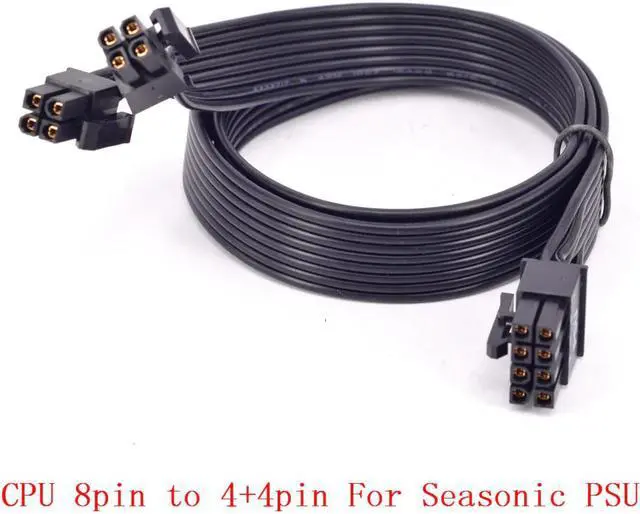 Alt view image 2 of 9 - CPU 8pin to 4+4pin Power Supply Cable ATX 12V P4 to P8 for Seasonic KM3 Series X-750 X-850 SS-1050XP3 SS-1200XP3 M12II Evo Series 520 620 650 750 850 Snow Silent 750 1050 FOCUS PLUS Gold SSR-850FX