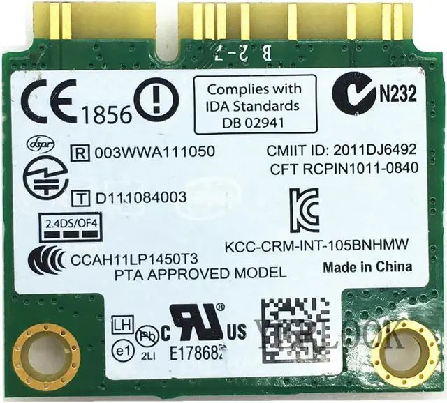 Alt view image 5 of 5 - 105BNHMW WiFi Card Wireless-N 105 Mini PCI-E 150Mbps 2.4GHz 802.11B/G/N WiFi Adapter