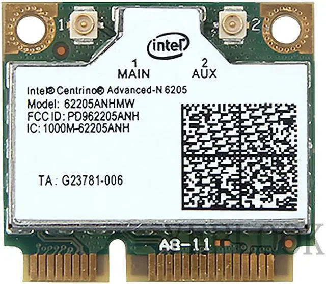 Alt view image 2 of 5 - 6205 62205AN 300Mbps Dual Band 2.4Ghz 5Ghz Mini PCI-E Wifi Card Wlan Network Adapter Advanced-N Wireless Card Standard/Public Version