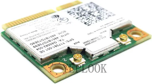 Alt view image 5 of 5 - 7260HMW 7260AN AN7260 Wireless Card Wi-Fi 300Mbps+300Mbps Dual Band 2.4G/5G Bluetooth 4.0 Half Mini PCI-E 867M Wifi Network Card Laptop Desktop
