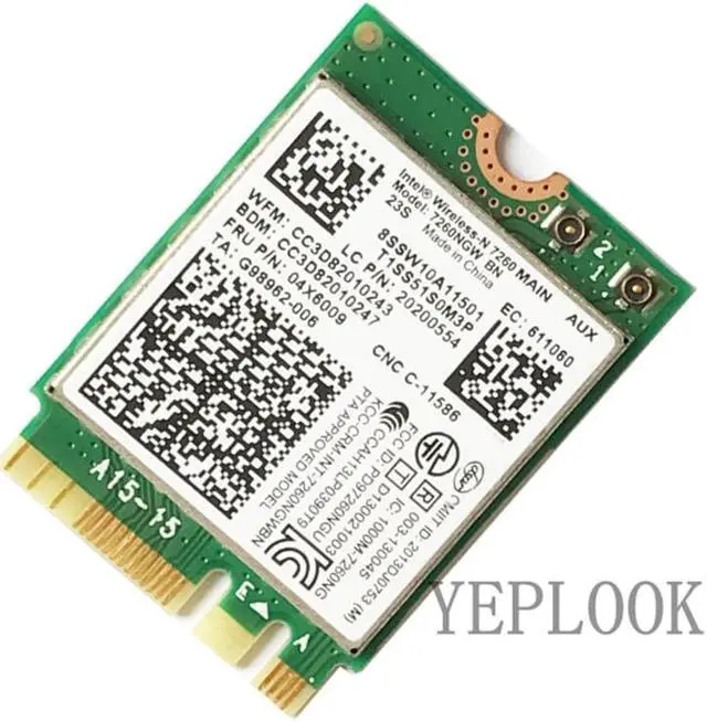 Alt view image 3 of 4 - Wireless-N 7260BN 2.4G 300Mbps BT4.0 802.11n NGFF M.2 Wifi Network Card WLAN Card for L440 T440 T440P T450P T540 X230S X240 W540