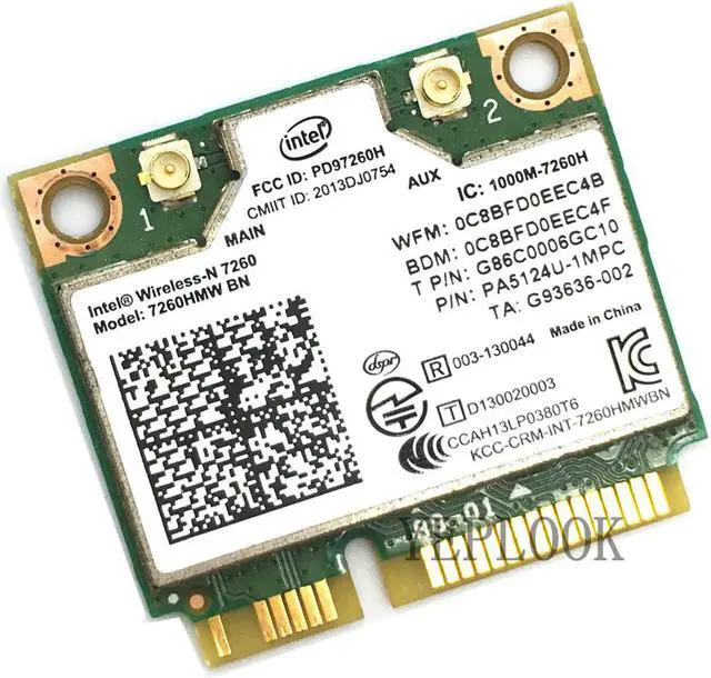 Alt view image 2 of 3 - 7260BN 7260HMW BN Intel Wireless-N 7260 802.11n 2x2 Half Mini PCIe Single Band 2.4Ghz 300Mbps Bluetooth 4.0 Wifi Card