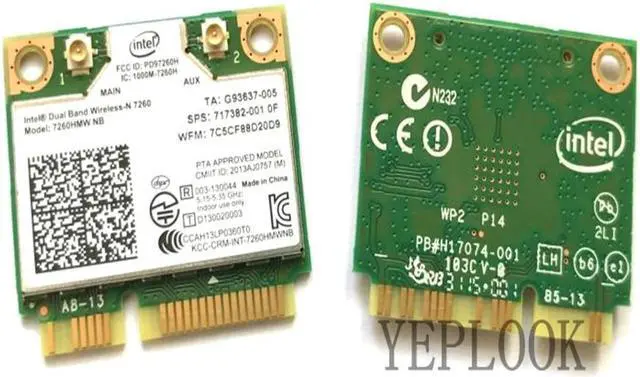 Alt view image 4 of 5 - Wifi Card 7260NB 7260HMW 7260 NB 300Mbps Dual Band 2.4G/5Ghz Mini PCI-E 802.11N General Edition for Laptops Desktop Advertising Device