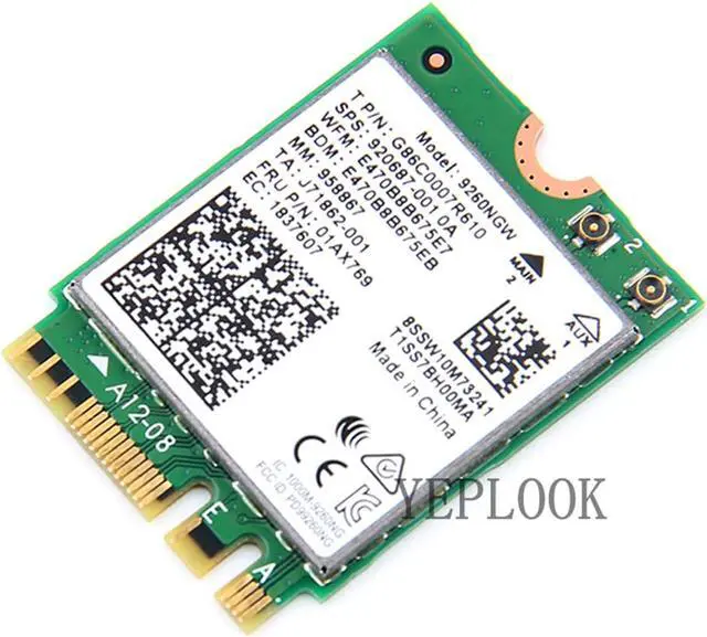 Alt view image 3 of 5 - Wireless-AC 9260NGW 9260AC 1.73Gbps Dual Band 2.4G/5Ghz NGFF M.2 Wifi Card 802.11ac WiFi+BT 5.0 MU-MIMO Wireless Card Windows 10