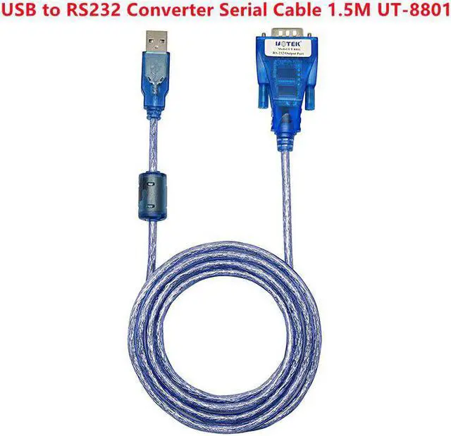 Main image of UTEK UT-8801 USB to RS232 USB to COM DB9 9Pin Converter with ESD Protection Industrial Grade FTDI FT232 Chip Serial Cable 1.5M