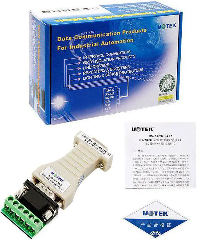 Alt view image 5 of 7 - UTEK UT-202D Passive RS232 to RS422 Converter RS422 to 9Pin Serial Port Two-way Communication Distance 1.2KM No Need Power