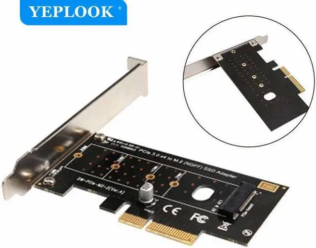 Alt view image 2 of 4 - M Key M.2 NVMe NGFF to PCIe 3.0 Support X16 X8 X4 2230 2245 2260 2280 SSD Riser Adapter Full Speed Not for B Key (SATA)