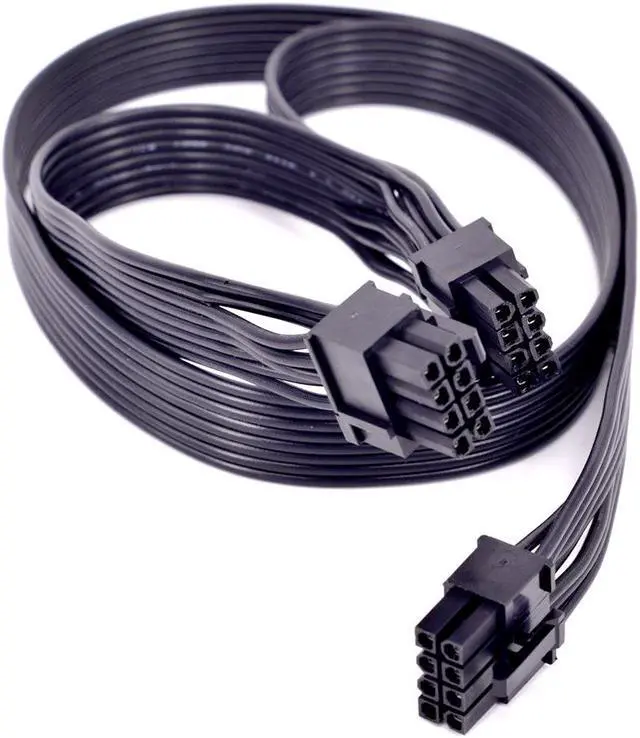Alt view image 2 of 6 - PCIe 8Pin to Dual 8Pin 6+2Pin Cable GPU PSU Splitter Cable 60+20cm For Corsair CX-M Series CX850M CX750M CX600M CX500M CX430M