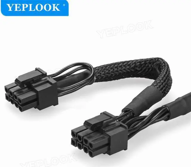 Alt view image 6 of 6 - PCIe 8Pin to Dual 8Pin 6+2Pin Cable GPU PSU Splitter Meshed Net 18AWG For Corsair CX-M Series CX850M CX750M CX600M CX500M CX430M
