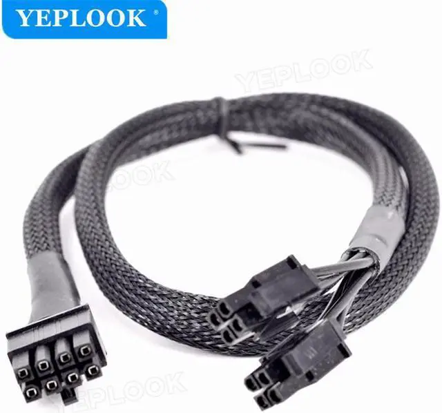 Alt view image 2 of 6 - CPU 8Pin to 8Pin 4+4Pin Modular Power Supply Cable Sleeved 18AWG 65cm For Corsair CX-M Series CX850M CX750M CX600M CX500M CX430M