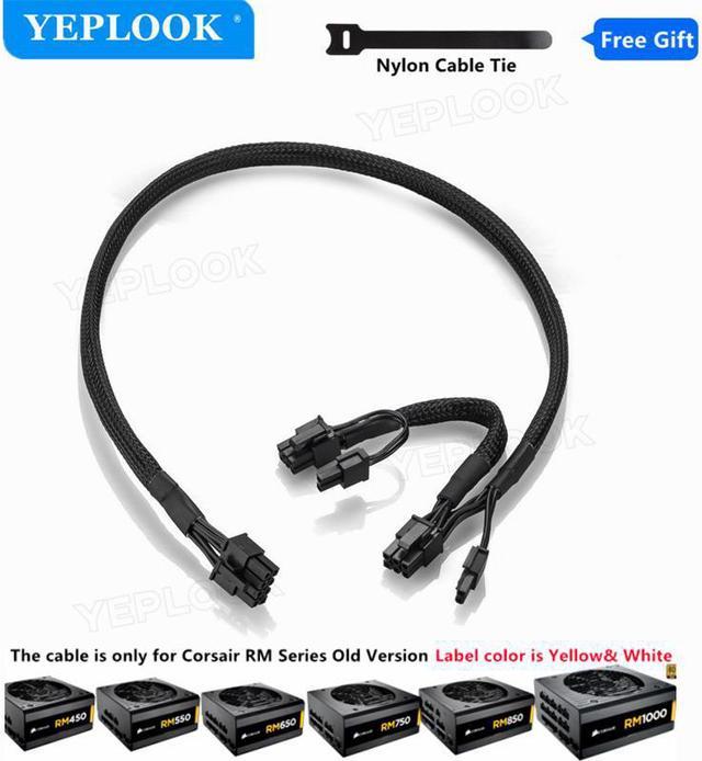 PCIe 8Pin to Dual 8Pin 6+2Pin GPU Power Cable Sleeved For Old Version RM Series RM1000 RM850 RM750 RM650 RM550 RM450 Computer Power Cords - Newegg.ca
