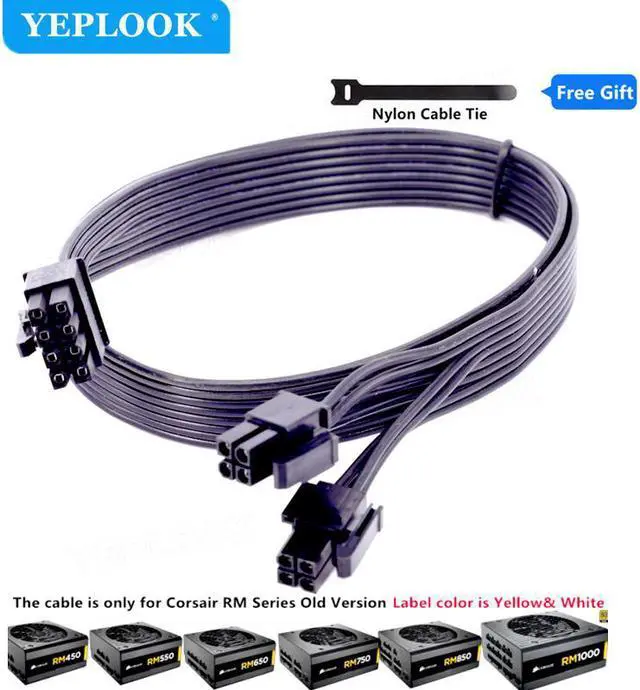 Main image of CPU 8Pin to 8Pin (4+4Pin) Modular Power Cable For Corsair Old RM Series Power Supply RM1000 RM850 RM750 RM650 RM550 RM450 60CM