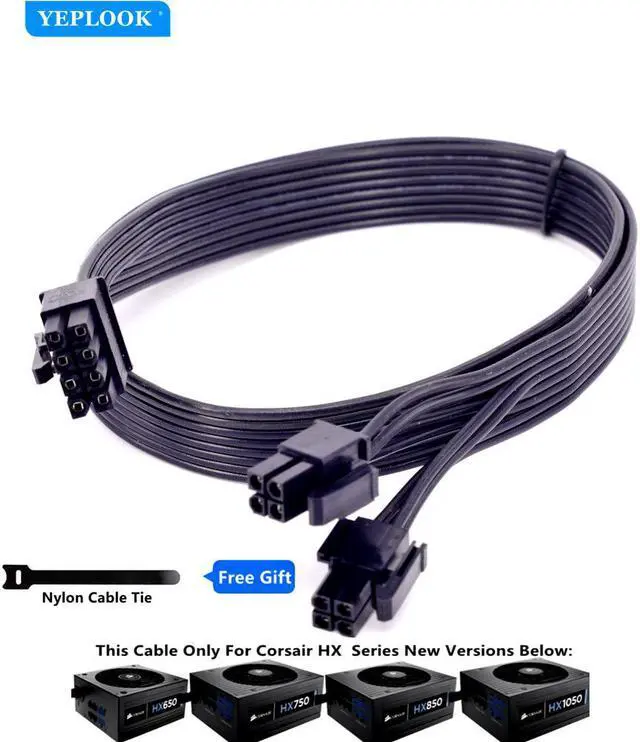 Main image of CPU 8Pin to 8Pin (4+4Pin) Modular Power Supply Cable For Corsair HX Series Semi Modular PSU New Version HX1050 HX850 HX750 HX650