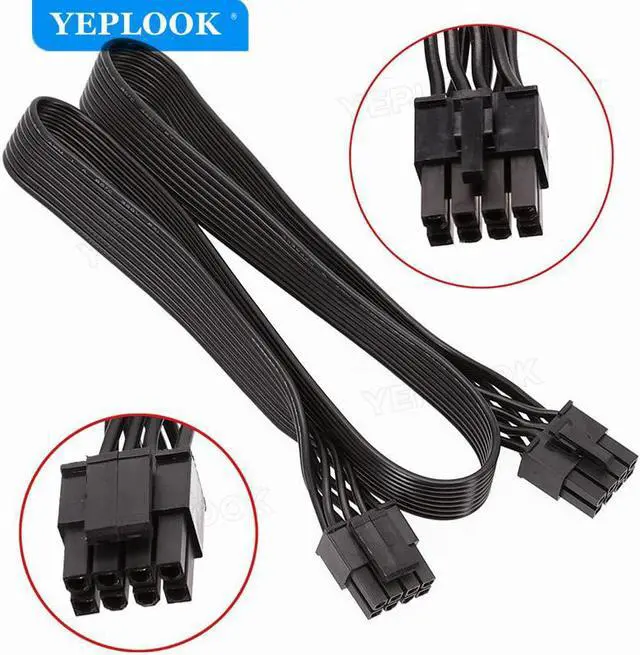 Alt view image 6 of 6 - CPU 8Pin to 8Pin (4+4Pin) Modular Power Supply Cable For Corsair HXi Series Full Modular PSU HX750i HX850i HX1000i HX1200i 18AWG