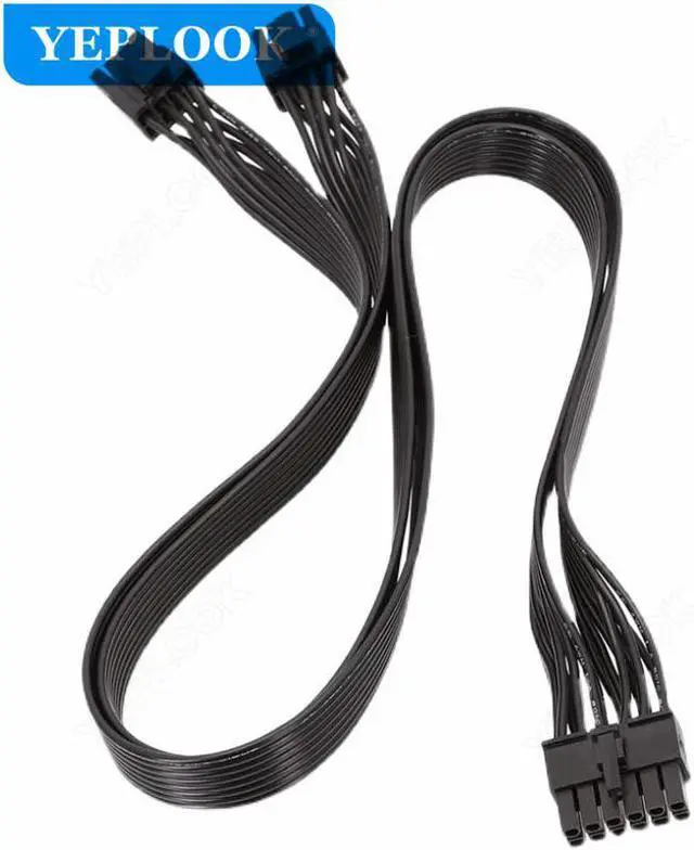 Alt view image 5 of 5 - 12Pin to Dual 8Pin 8Pin+8Pin(6+2Pin) PSU Cable For Corsair AX650 AX750 AX850 AX Series Modular PSU 18AWG 60+60cm