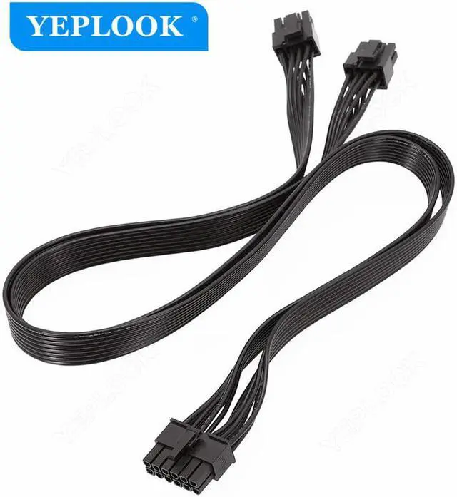 Alt view image 3 of 5 - 12Pin to Dual 8Pin 8Pin+8Pin(6+2Pin) PSU Cable For Corsair AX650 AX750 AX850 AX Series Modular PSU 18AWG 60+60cm