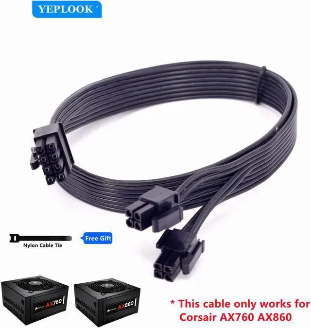 Main image of CPU 8Pin to 8Pin (4+4Pin) Modular Power Supply Cable For Corsair AX760 AX860 AX Series Full Modular PSU 60CM 18AWG