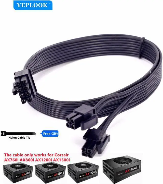 Main image of CPU 8Pin to 8Pin (4+4Pin) Modular Power Supply Cable For Corsair AX760i/AX860i/AX1200i/AX1500i AXi Series Full Modular PSU 60CM