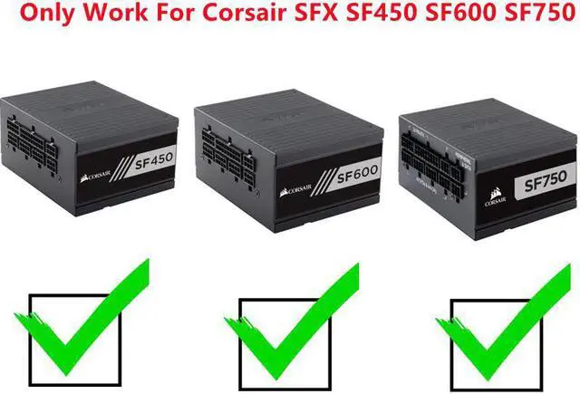 Alt view image 2 of 4 - PCIe 6Pin to 3 SATA Straight SSD Power Supply Cable For Corsair SF450 SF600 SF750 SFX Full Modular ATX Power Supply Unit 18AWG