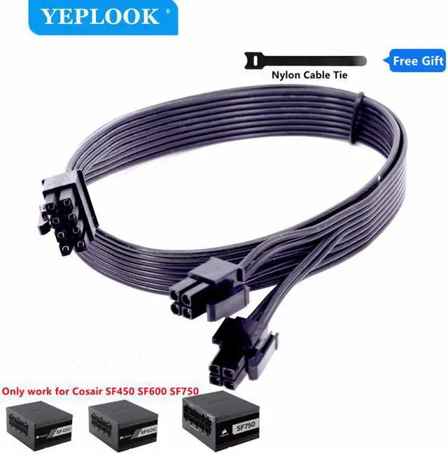 Main image of CPU 8Pin to 8Pin (4+4Pin) Modular Power Supply Cable For Corsair SF450 SF600 SF750 Full Modular ATX Power Supply Unit PSU 60CM