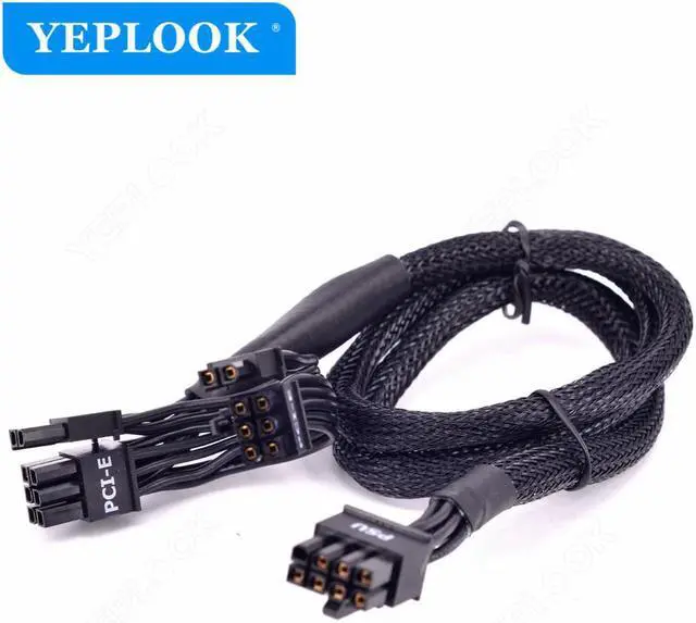 Alt view image 3 of 6 - PCIe 8Pin to Dual 8Pin(6+2Pin) Sleeved PSU Cable For Seasonic X Series SS-1050XM2, SS-1250XM2, SS-650 KM3, SS-750 KM3, SS-850 KM3 Series