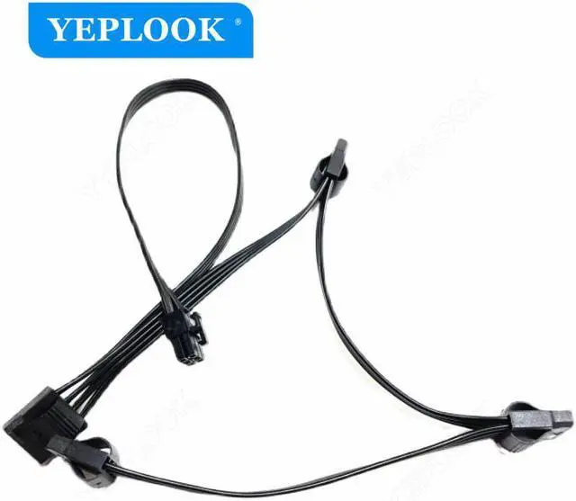 Alt view image 5 of 7 - 6Pin to 4 x Molex 4Pin Fan Controller Power Supply Cable For GIGABYTE P750GM 750W P850GM 850W P1000GM 1000W Gold Fully Modular