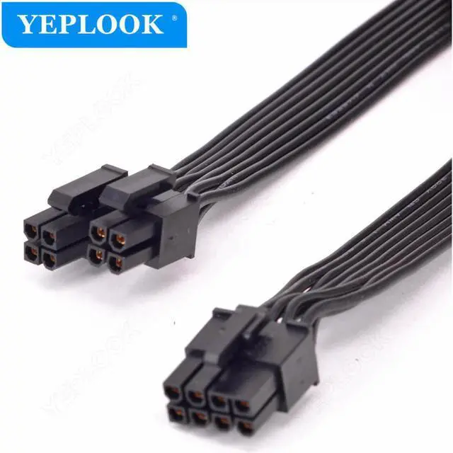 Alt view image 3 of 6 - CPU 8Pin to 8Pin (4+4Pin) Power Supply Cable 18AWG 60CM For GIGABYTE AORUS P750W GP-AP750GM, P850W GP-AP850GM Gold Fully Modular