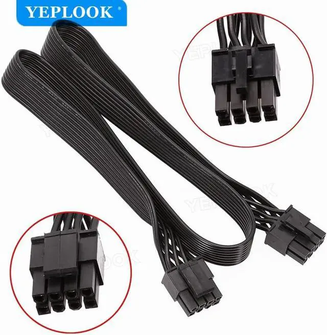Alt view image 2 of 6 - CPU 8Pin to 8Pin (4+4Pin) Power Supply Cable 12V ATX 18AWG 60CM For GIGABYTE 80Plus Gold Semi Modular B700H 700W, G750H 750W