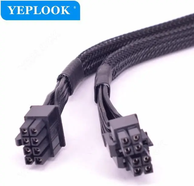 Alt view image 6 of 6 - CPU 8Pin to 8Pin (4+4Pin) Power Supply Cable Sleeved 60CM 18AWG For GIGABYTE 80Plus Gold Semi Modular B700H 700W, G750H 750W