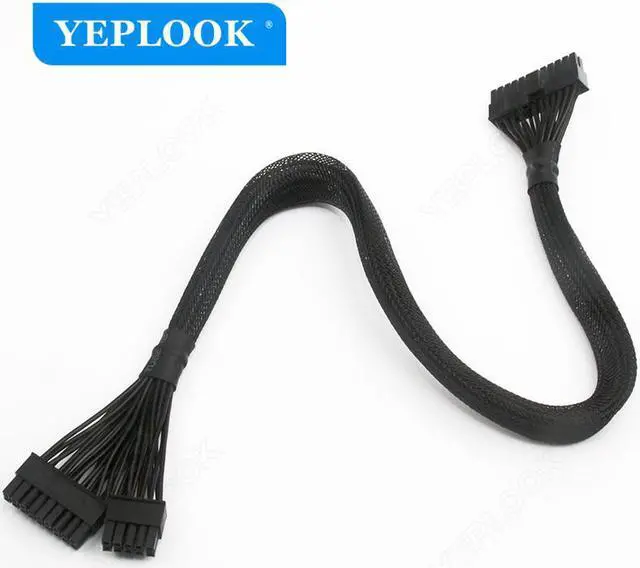 Alt view image 4 of 6 - 10Pin+18Pin to 24Pin 20+4Pin Main Power Supply Cable Sleeved For Cooler Master Gold V2 Series V550 V650 V750 V850 Fully Modular