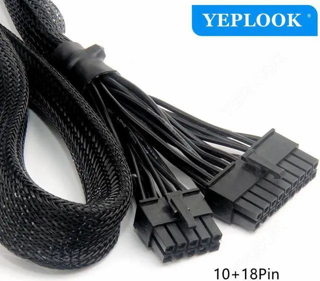 Alt view image 6 of 6 - 10Pin+18Pin to 24Pin 20+4Pin Main Power Supply Cable Sleeved For Cooler Master Gold V2 Series V550 V650 V750 V850 Fully Modular