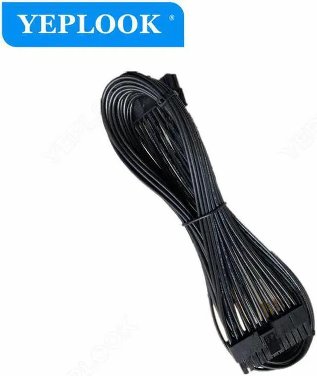 Alt view image 2 of 6 - 10Pin+18Pin to 24Pin 20+4Pin Main Power Cable Flat 60cm For Cooler Master V850 V1000 V1300 PLATINUM Full-Modular Power Supply
