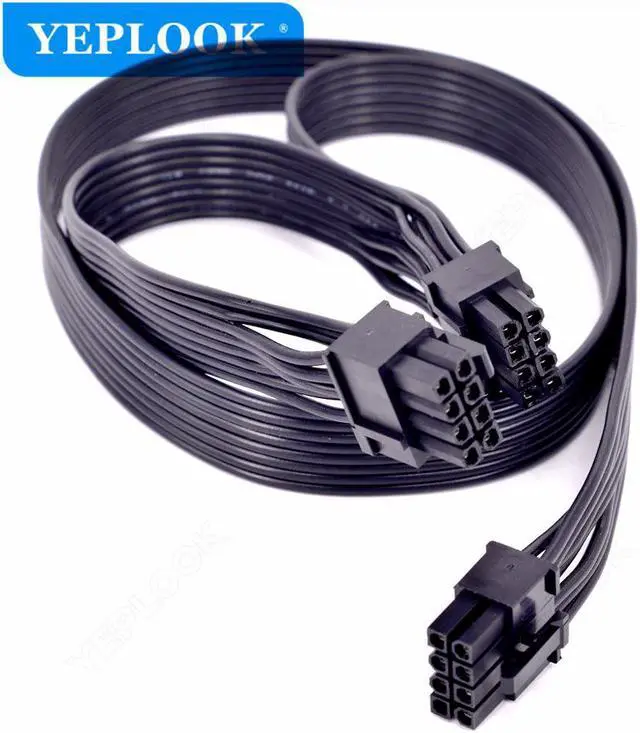 Alt view image 2 of 6 - PCIe 6+2Pin GPU Cable 8Pin to Dual 8Pin 60+20CM 18AWG For Cooler Master V850 V1000 V1300 PLATINUM Full-Modular Power Supply