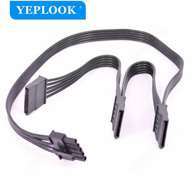 5x 90-Degree SATA Power Connectors For DIY Cable Modding (with Middle Caps)