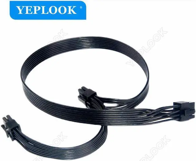 Alt view image 4 of 6 - PCIe 6+2Pin GPU Cable 8Pin to Dual 8Pin 60+20CM 18AWG For Cooler Master V850 V1000 V1300 PLATINUM Full-Modular Power Supply