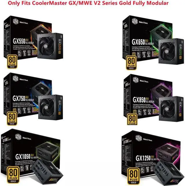 Alt view image 5 of 8 - PCIe 8Pin to 2x8Pin (6+2Pin) GPU Cable 60+20CM 18AWG For CoolerMaster GX/MWE V2 Series GX550 GX650 GX750 GX850 GX1050 GX1250