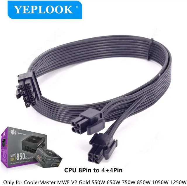Main image of CPU Power Supply Cable 8Pin to 8Pin (4+4Pin) 60CM For CoolerMaster MWE V2 Gold Fully Modular 550W 650W 750W 850W 1050W 1250W