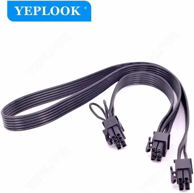 Alt view image 2 of 4 - PCIe 6Pin to 6Pin+8Pin GPU Cable for CoolerMaster Silent Pro Gold 1200W 900W 800W 700W M2 1500W 1000W 850W M1000 M850 M700 M600