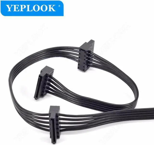 Alt view image 5 of 5 - 5Pin to 3xSATA HDD SSD Power Cable For Cooler Master Silent Pro Gold 1200W 900W 800W 700W M2 1500W 1000W M1000 M850 M700 M600