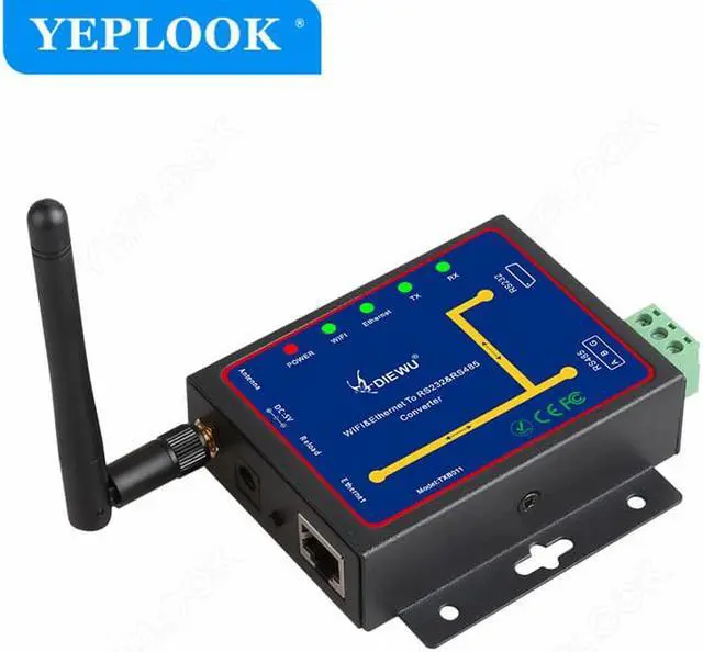 Alt view image 2 of 6 - WiFi RJ45 Ethernet to RS232 RS485 Serial Server Converter 2.4GHz Support WatchDog Modbus Gateway TCP/UDP/HTTP IP P2P Chipset MTK